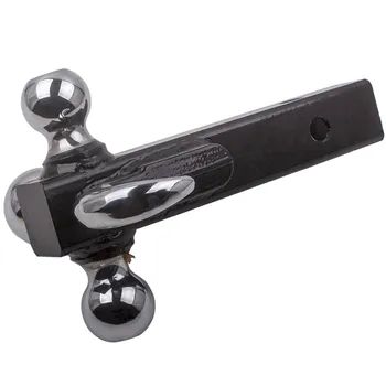 

Triple Tri 3 Ball Trailer Hitch w/ Hook Receiver Mount 1 7/8" 2" 2 5/16" Towing 4" Tow Hook