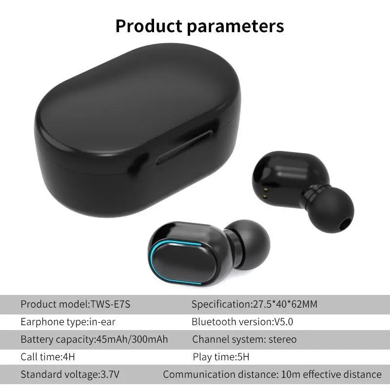 TWS 5 0 Bluetooth Earphone E7S Wireless BT Earbud Macaron Matte Waterproof Noise Cancelling Headset Stereo Gaming Headphone