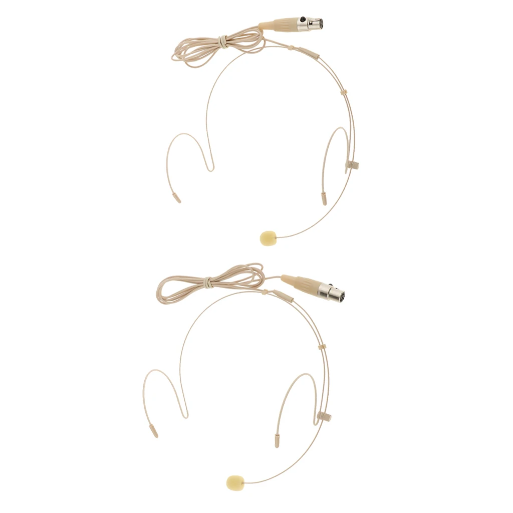  Mini Wired Headset Headworn Microphone Condenser Mic for Tour Guide Teaching 3Pin+4Pin - 4000083278884