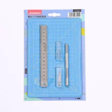 

Hand Account Pen Sharpener A5 Cutting Pad Set, Engraving Pen Sharpener, Steel Ruler Cutting Board Three-piece Set