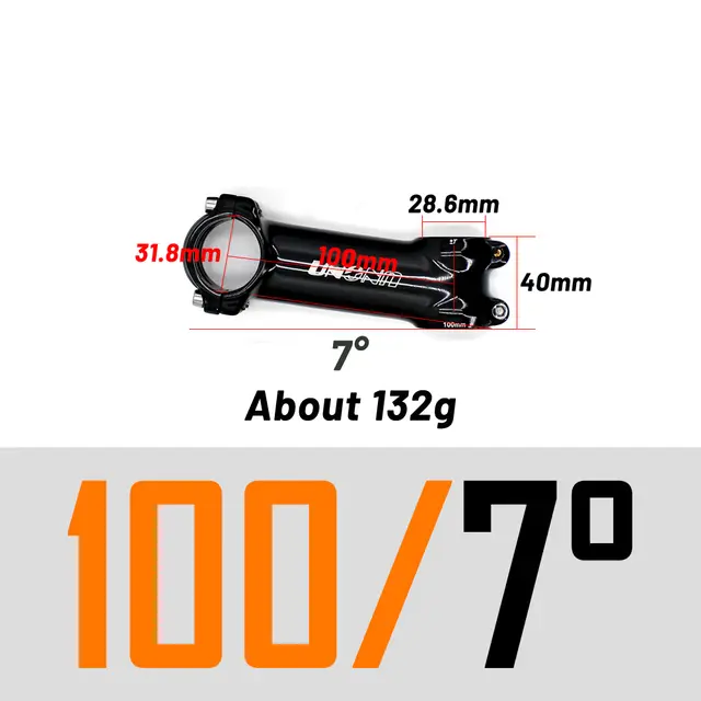 UNO Black Stem Bike Ultralight 7 17 35 Degree MTB Road Stem Fork 28.6 31.8mm 60/70/80/90/100/110/120/130mm Bicycle King Kalloy - Image 13