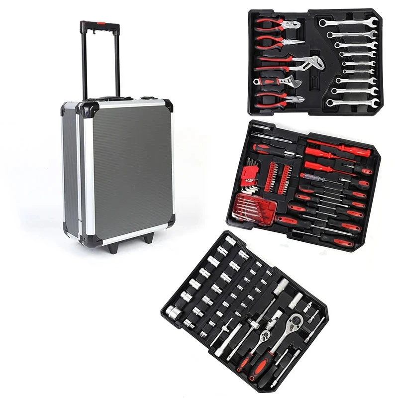 PROD 1005003433293655 186 pcs Home Trolley Toolbox Commercial Hardware
Hand Tools Kit Wrench Screwdriver Hammer Toolbox Set Lever Toolkit
