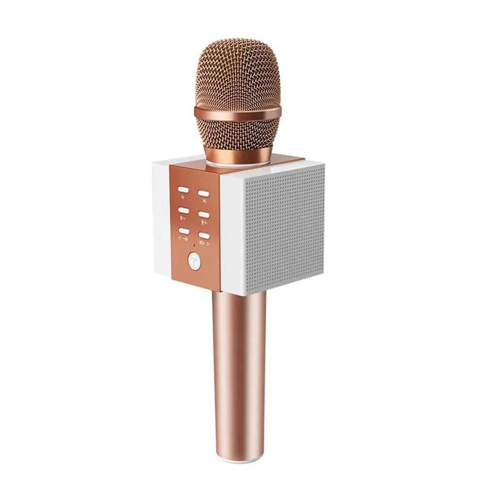 Беспроводной караоке MicrophoneLouder объем больше бас 3-в-1 Портативный ручной двойной Динамик Mic машины