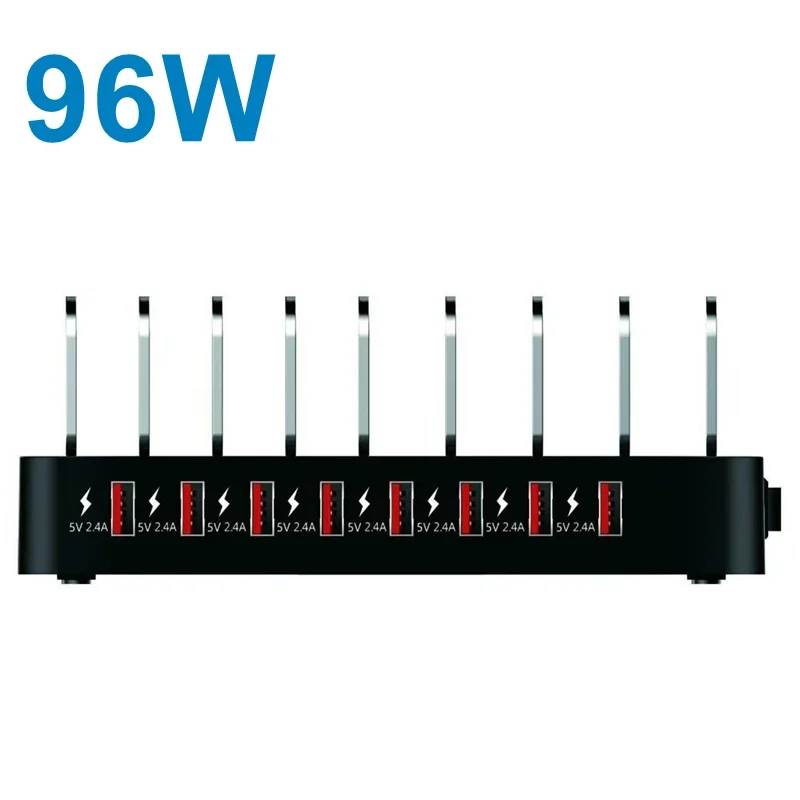 96W Tongdaytech 110W 8 Порты и разъёмы зарядное устройство usb multi для IPhone X 11 зарядки Quick Charge 3,0 Быстрая зарядка Зарядное устройство Зарядка Док-станция для samsung S10 - Тип штекера: 96W