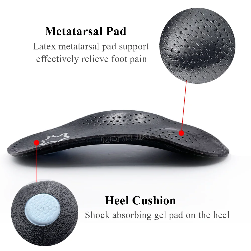 Orhopedic Shoe Sole Insoles For Men/Women Relief Pain Cushion Fla Fee Arch Suppor Breahable Leaher Half Pads_voghion.com