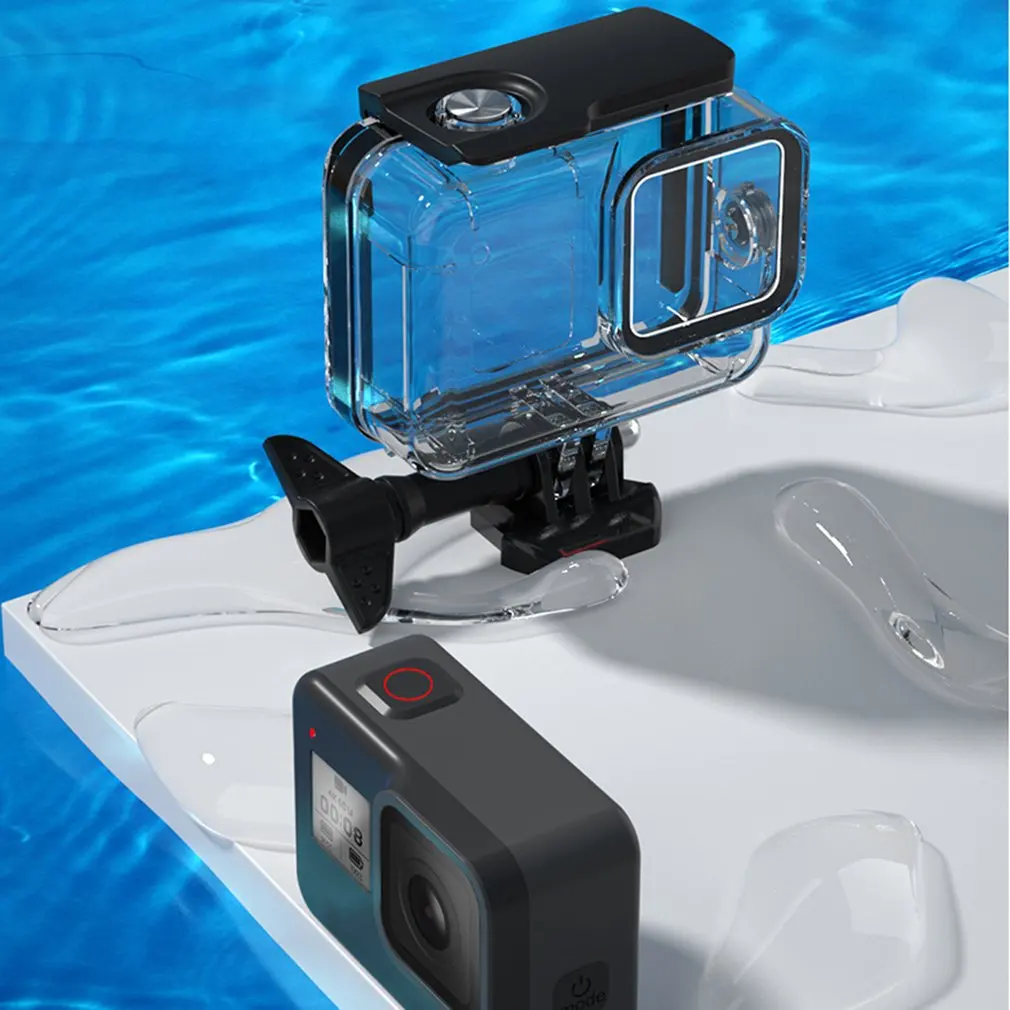 60 м подводный водонепроницаемый чехол для GoPro Hero 8 защитный чехол Корпус черный объектив камеры фильтры 60 м Дайвинг Плавательный набор