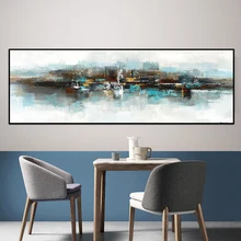 

Modern Abstract Original Oil Painting Of White Background Canvas Posters and Print Wall Art Painting for Living Room Home Decor