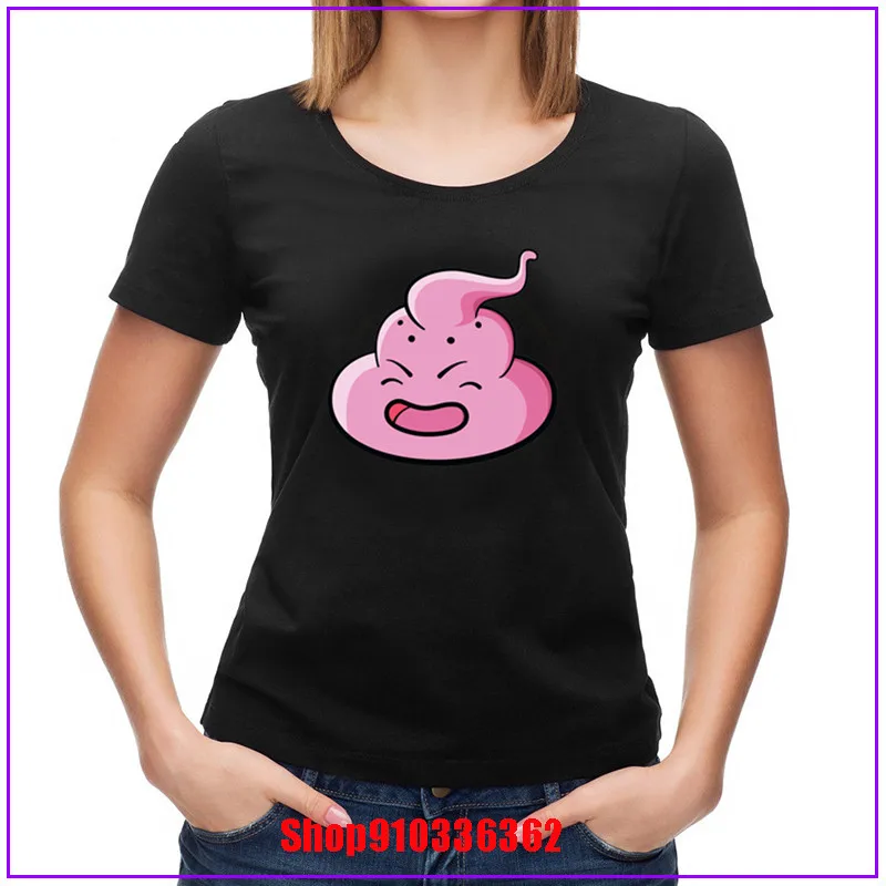 Majin Poo buu make a poop joke Женская футболка Летняя хлопковая цветная Персонализированная