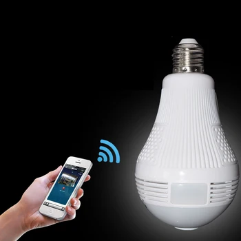 

LED Lamp Light 960P Wireless Panoramic Home Security WiFi CCTV Fisheye LED Bulb Lamp IP Camera 360 Degree Home Security Burglar