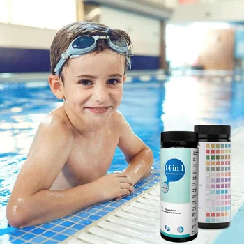 

50pcs/bottle Accurate Practical Analyzing Universal Hot Tub 14 In 1 Water Test Strip Quality Hardness Drinking Swimming Pool
