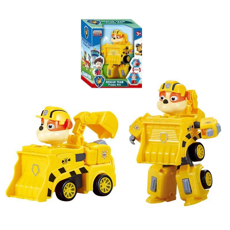 Paw Patrol 4 цвета трансформированная игрушка аварийная спасательная машина с красивой коробкой отличные подарки для детей аниме фигурка для ребенка
