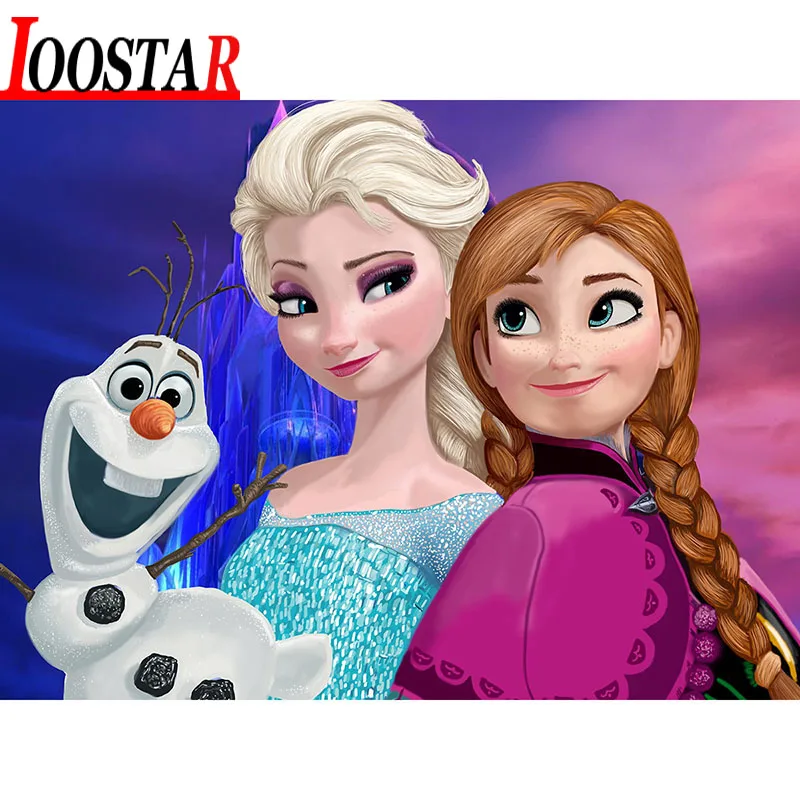 

Diamond Painting "Frozen Elsa Anna Cartoon Princess" Full Square/Round Daimond Cross stitch Mosaic Rhinestone Embroidery