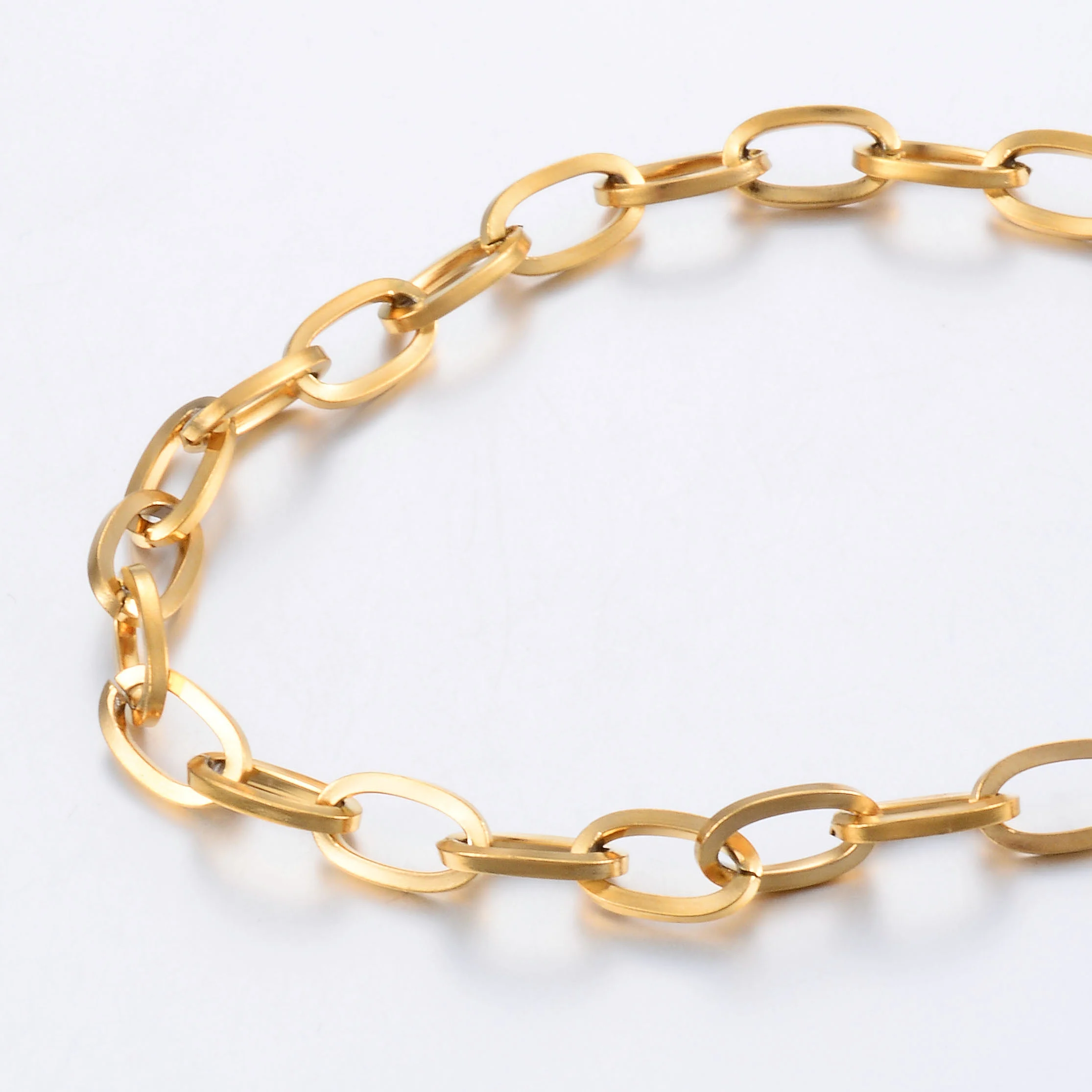 Stainless Steel 5mm Width Necklace Gold Black Rose Gold Various Lengths