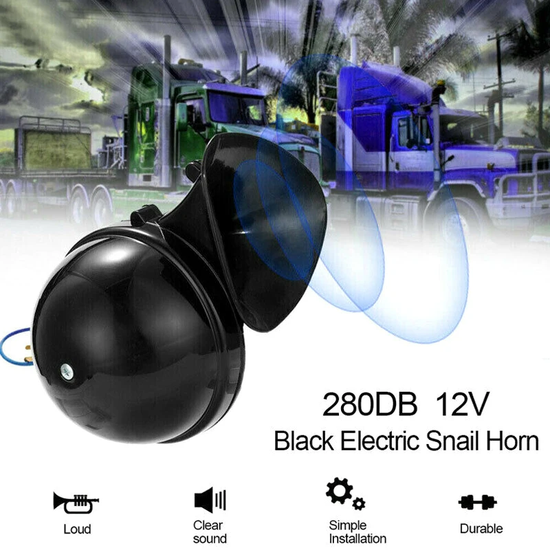 

Universal 7.1inch 280DB Loud Car Air Horn Single Trumpet Compressor Horn for Trucks Cars Automobiles Moto Boat Train