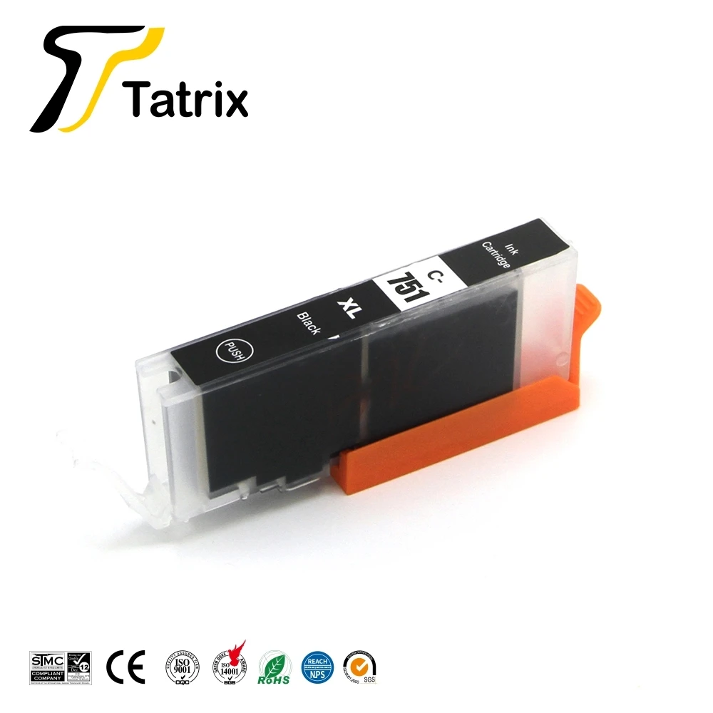 Tatrix совместимый чернильный картридж для PGI750 CLI751 pgi750xl cli751xl, для Canon PIXMA MG6370/MG7170/MG7570/IP8770