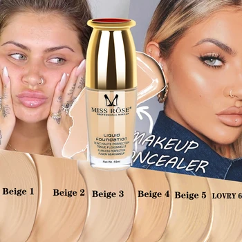 

7-color makeup liquid foundation concealer face whitening oil control foundation BB cream moisturizing long-lasting makeup base