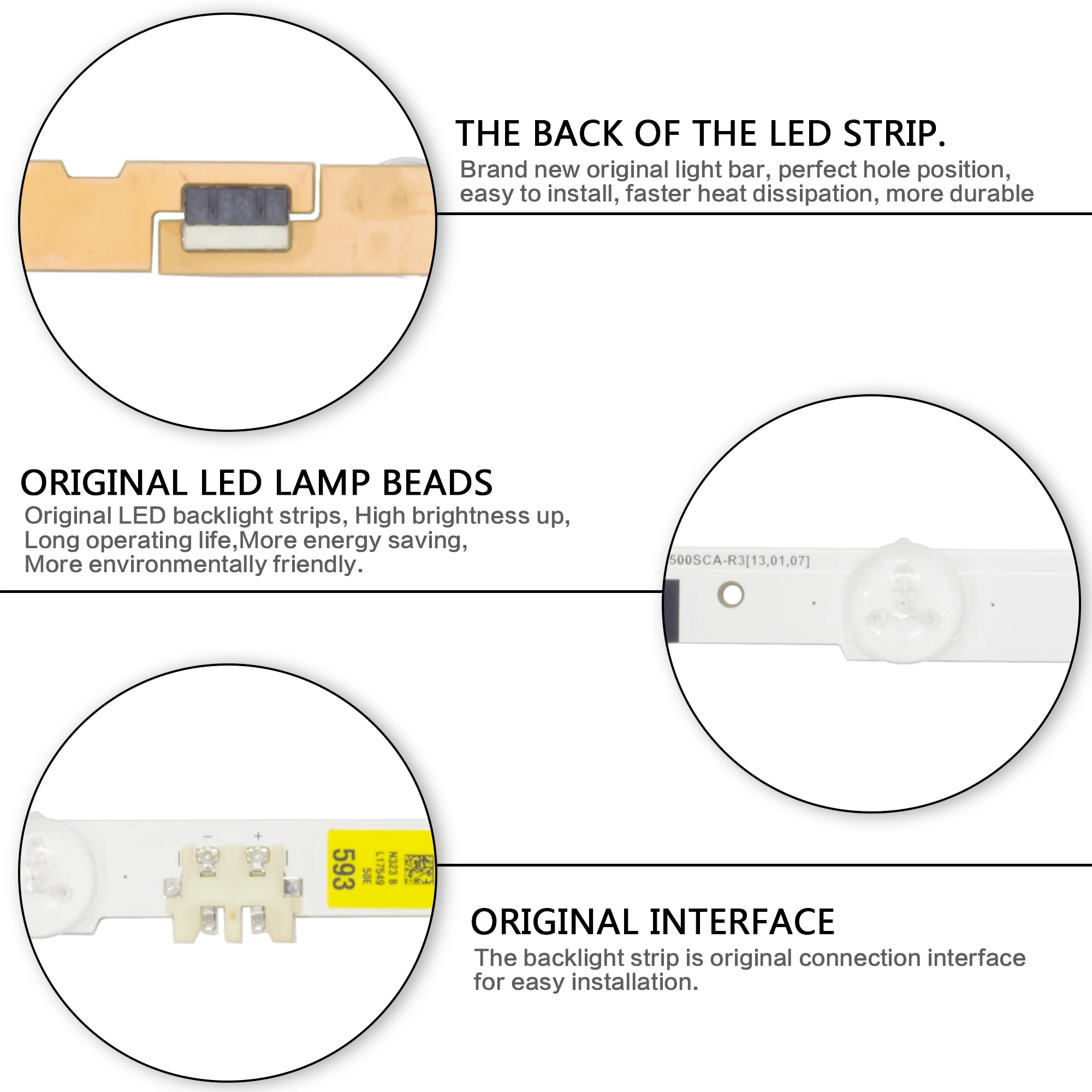 LED backlight strip for Samsung TV UN50F5000AFXZA UN50F5000AGXZS UN50F5000AHXPA UN50F5000AKXZL BN96-26930A CY-HF500BGMV2H