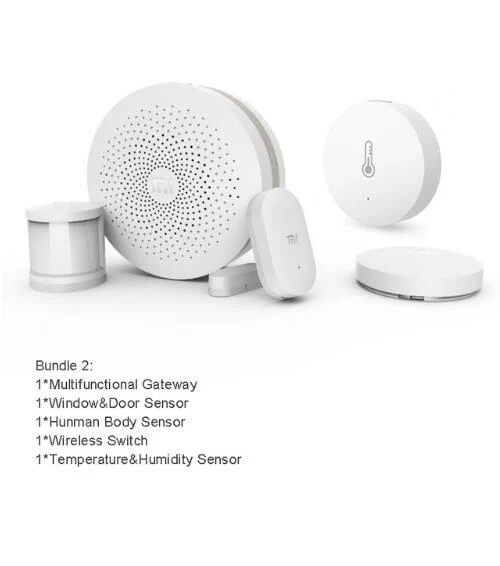 Bundle 5in1 Xiao mi умный дом наборы шлюз версия 2 двери окна набор датчиков человеческого тела беспроводной переключатель Hu mi dity видеокамера со встроенным видеомагнитофоно mi APP - Цвет: Bundle 5in1