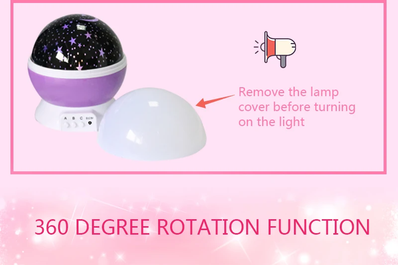 Креативная романтическая Звездная Лампа для проектора, вращающийся светодиодный светильник, светящиеся игрушки с батареей USB, рождественские подарки для детей