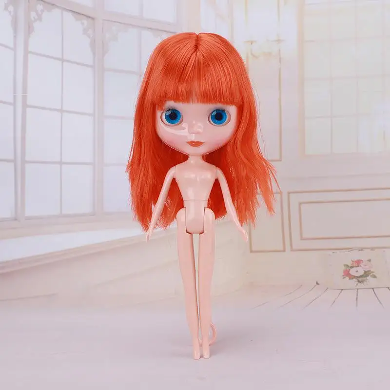31 см куклы меняющие глаза женские розовые синие оранжевые зеленые волосы голые обнаженные тела Куклы Игрушки для девочек Модная Кукла - Цвет: 7