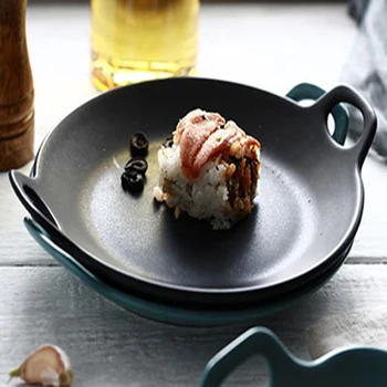 

Ceramic Pot Plate Japanese Tableware Steak Sushi Plates Breakfast Pasta Plate Tray Flatware Nordic Square Dinner Plate Cutlery