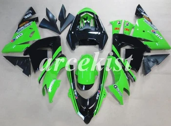 

4 Free Gifts New ABS Motorcycle Full Fairings Kit Fit For Kawasaki Ninja ZX-10R 2004 2005 04 05 10R bodywork set Green black