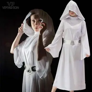 

VIP FASHION Star Wars Cosplay Princess Leia Organa Solo Costume New Style Adult Child Halloween Cosplay Dresses