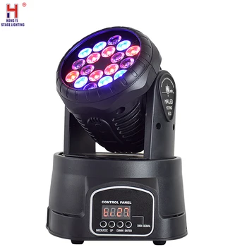 

China dj moving head equipment lighting led 18*3w rgb dmx wash Stage DJ Club Party Show 54W Wash AC 90v-240v