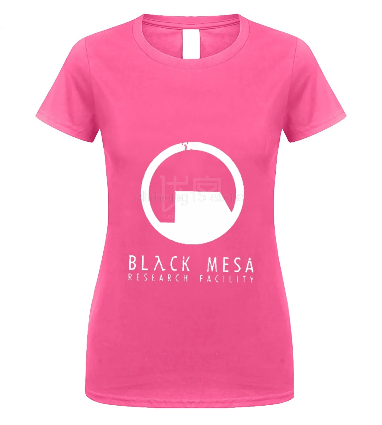 Black Mesa Half Life Футболка мужская крутая футболка европейские размеры-XXXL топы летние футболки хлопковая Футболка с круглым вырезом - Цвет: women pink