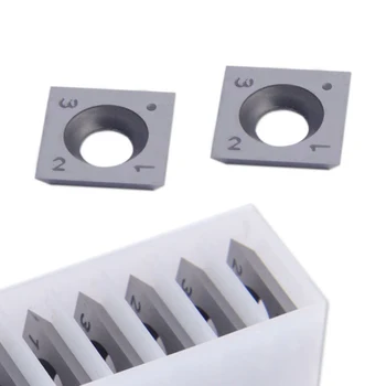 

10Pcs Tungsten Steel 30 Degrees 15mm 6 Radius Carbide Insert 4-Edge Tool Set R1