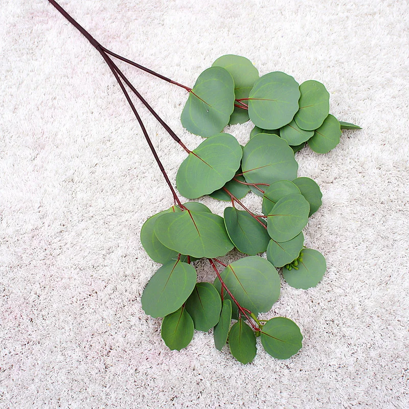 3 Forks ASimulation plant plastic flower decoration green plant wall fittings flower arrangement bunch Scrapbooking Craft