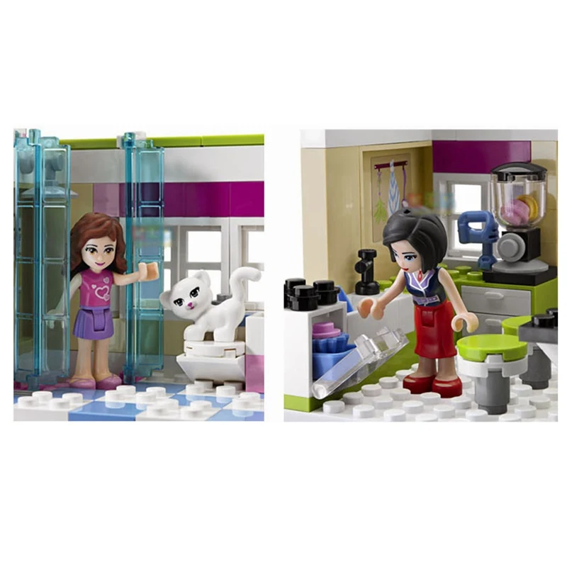 Модель Строительный набор совместима 3315 девочка друг Оливия дом 3D игрушки для детей образование Рождественский подарок