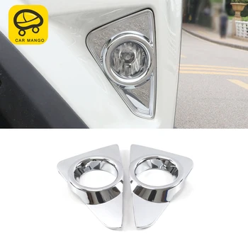 

CarManGo for Toyota RAV4 2014 2015 Car Styling Front Fog Light Lamp Cover Trim Frame Sticker Chrome Exterior Accessories