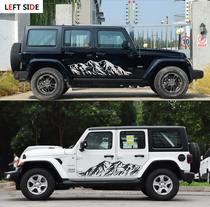 Левая сторона настроить личность применима к Jeep Wrangler модифицированный стикер тела тянуть цветок аксессуары