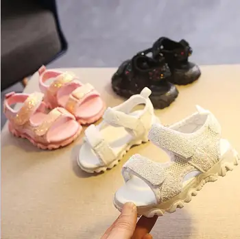 

Children Kids Baby Girls Boys Sandals Solid Bling Led Light Luminous Sport Sandals Shoes Summer Beach Kids Shoes