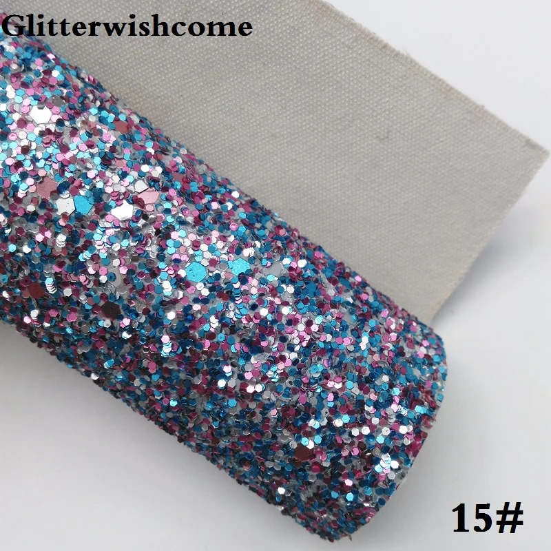 15 Glitterwishcome 21X29 см А4 Размер синтетическая кожа, матовая массивная блестящая кожа, искусственная ткань из искусственной кожи винил для бантов, GM042A - Цвет: 15
