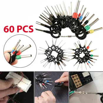 

60PCS Car Terminal Removal Tool Wire Plug Connector Extractor Puller Release Pin Extractor Kit For Car Plug Repair Tools