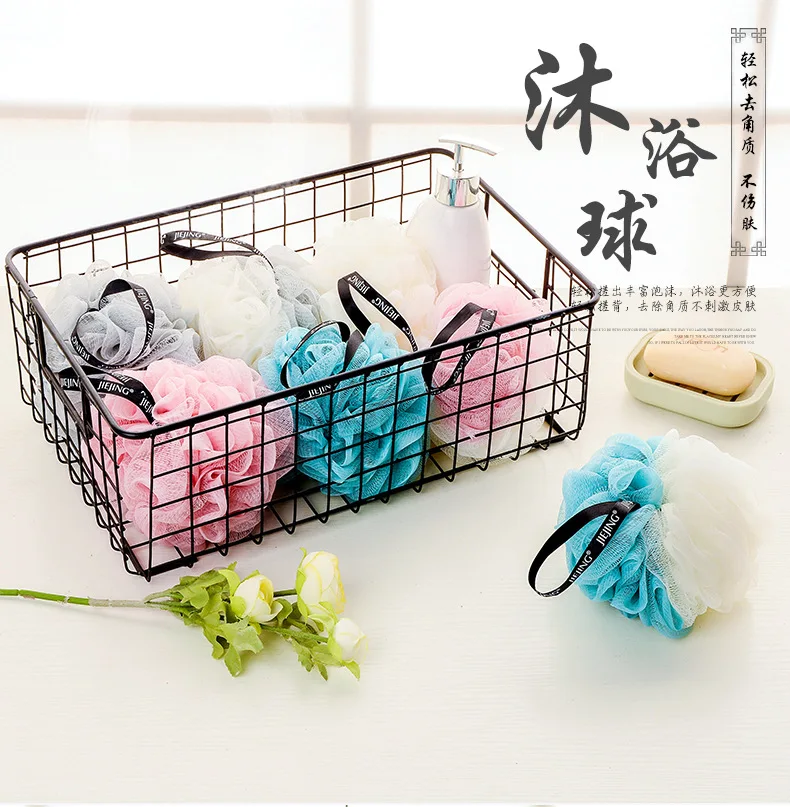 Clean 50G Large Size Mixed Colors Mesh Sponge Bath Ball Foam Bath Ball Korean-style Lingers Bath Foam Children Bath Ball Flower