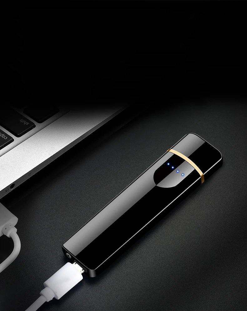 Smoking Accessories Windproof Gift Smokeless Flameless USB Windproof Charging electric Lighter Electronic Cigarette Lighters