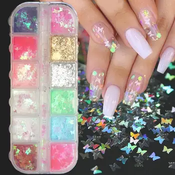 

Holographic Nail Sequins Flakes Sparkly Slices Glitter DIY Polish Manicure Nails Art Accessories