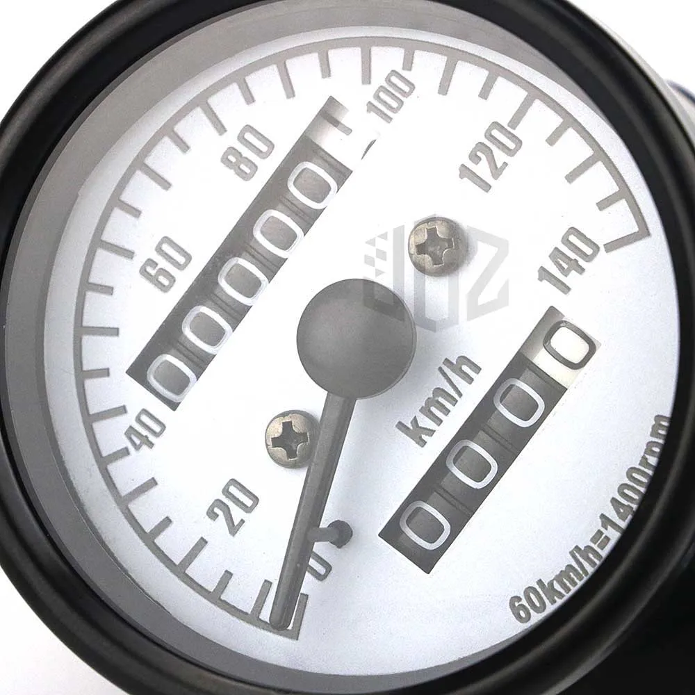 Мотоцикл Скорость ometer одометр 12 в кафе гонщик двойной измеритель скорости с Светодиодный индикатор света скорость метр Универсальный для Harley Yamaha