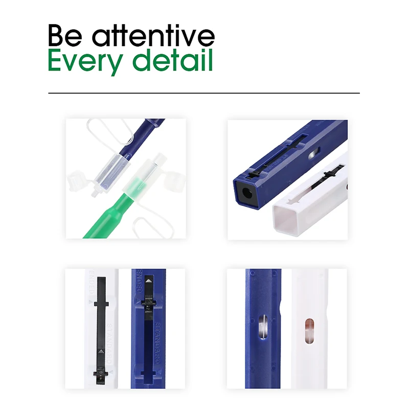 One-Click Pen Type Optical Fiber Cleaner, 1.25mm/2.5mm Cleaning Tools For SC/LC/FC/MU Connector