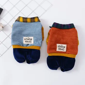 

Jumpsuit For Dogs Winter Shih Tzu Bulldog Thick Warm Dog Clothes Overalls Knitted Coat Jacket For Large Dog Pet Jumpsuits GD7728