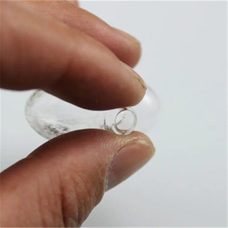 5PCS/Lot Wholesale Mini Heart-shaped Glass Bottle Jars Charms Pendants  With Metal buckle For Making Necklace DIY Accessories 3