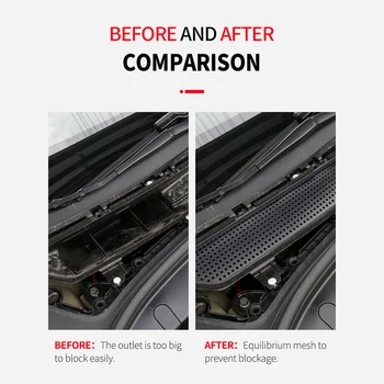 

Accessories Black Replacement Trim Easy Install Interior Air Flow Vent ABS Protective Cover Anti Dust Car For Tesla Model 3