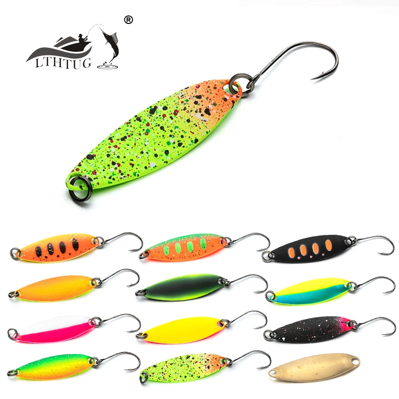 Bait Lures Spinner Trout Salmon Fishing-Lure Copper-Spoon Chub Metal Single-Hook Lthtug-Pesca
