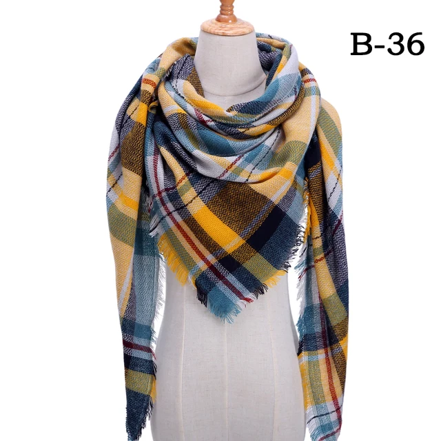 Designer 2021 knitted spring winter women scarf plaid warm cashmere scarves shawls luxury brand neck bandana pashmina lady wrap b36