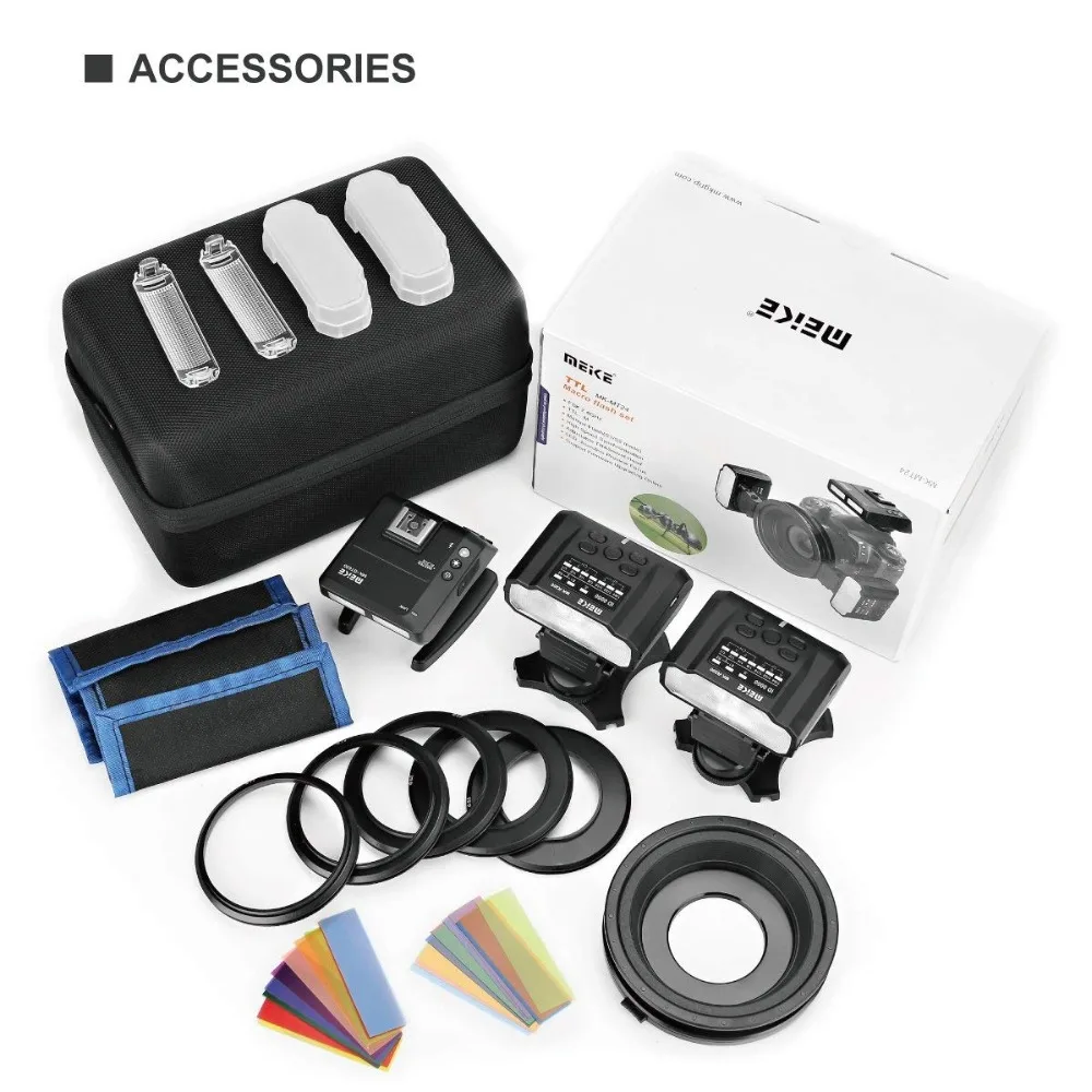 MEKE Meike MK MT24 Macro Twin Lite Speedlight Flash для Canon DSLR Camera 70D 60D 760D 750D 650D 5D mark II III IV 1200D 80D