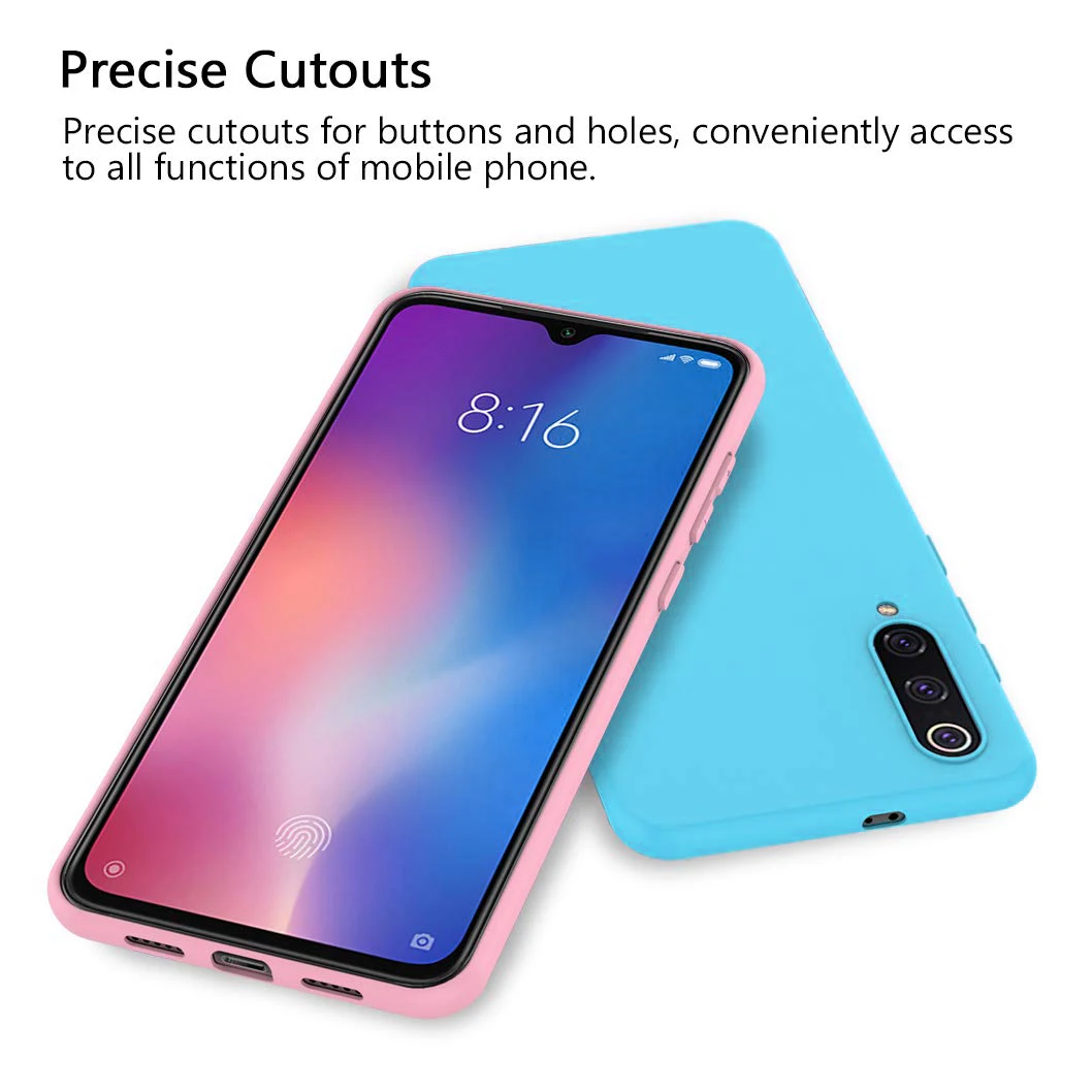 Твердые Цвет силиконовый чехол для Xiaomi Mi 9 SE 9T Pro A1 A2 Lite A3 CC9e RedMi Note 8 7 Pro K20 6 6A 8A 8 карамельный мягкий чехол для телефона