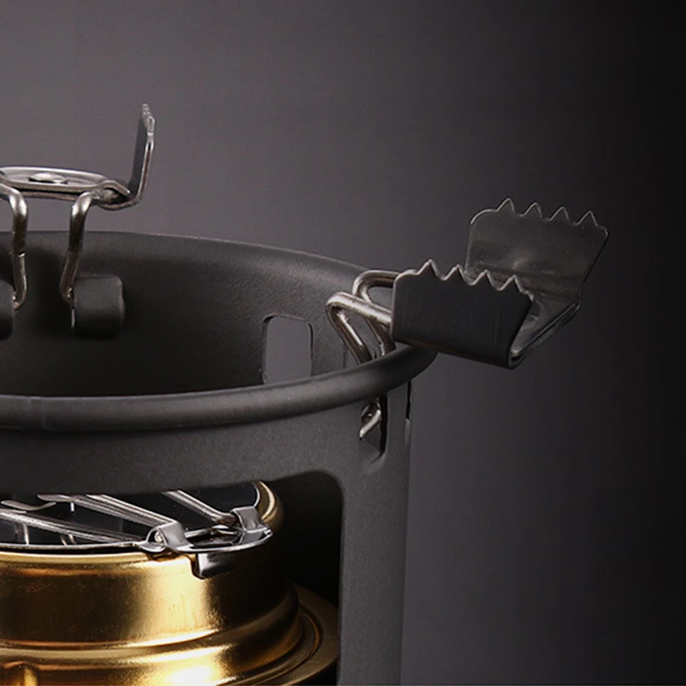 

Round Spirit Burner Gas Stove Fire Windproof Energy Saving Net Camping Mini